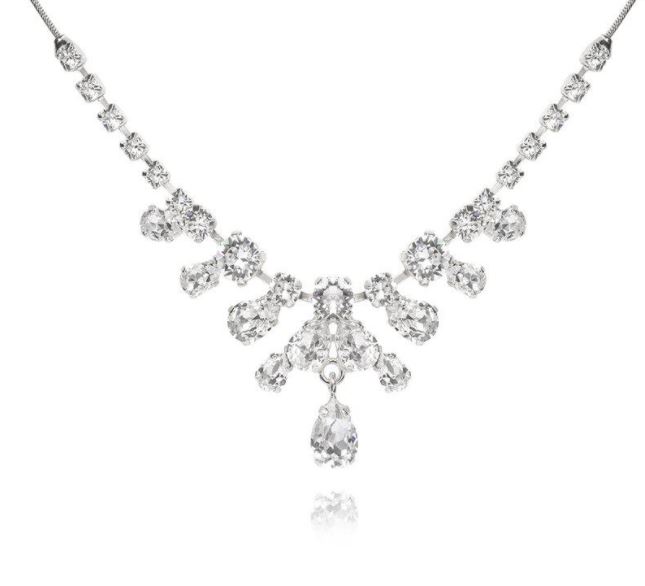 Halsband "Daphne Necklace / Crystal Silver" -Caroline Svedbom