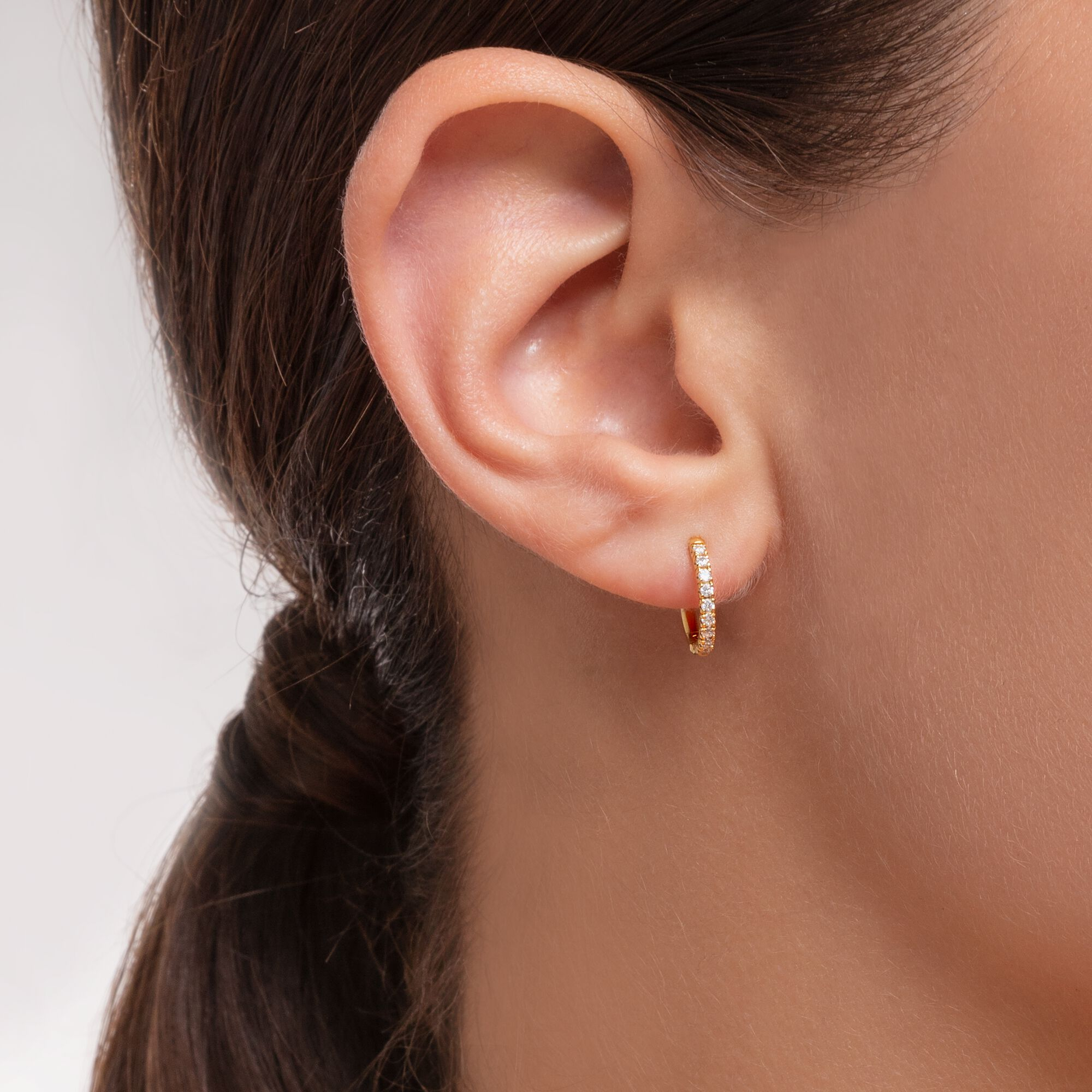 Örhänge "Creol Vita Stenar Guld 11 mm" - Thomas Sabo - Bild 2