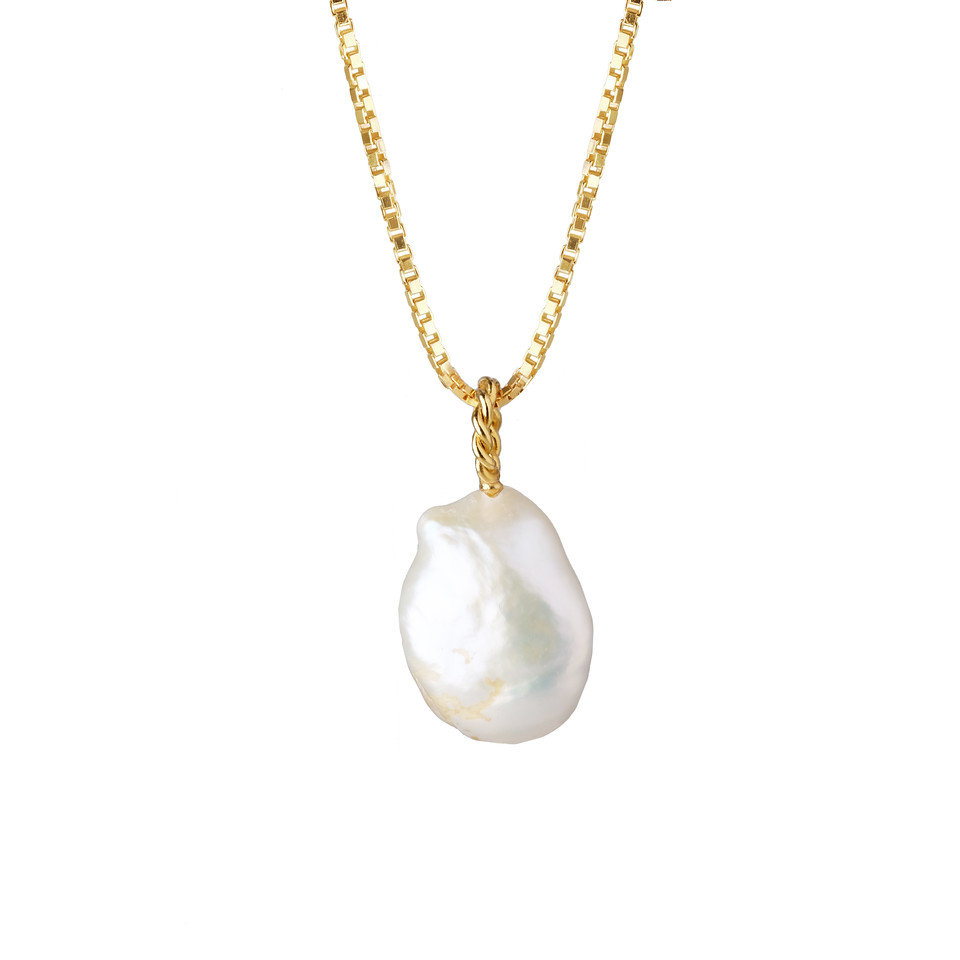 Halsband "Thea Necklace Gold - Pearl" - Caroline Svedbom