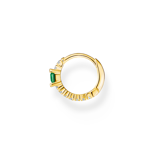 Creolörhänge Individuellt "Grön Sten Med Vita Stenar" Guld - Thomas Sabo - Bild 2