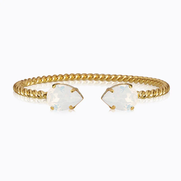 Armband "Mini Drop Bracelet Gold / White Opal" -Caroline Svedbom