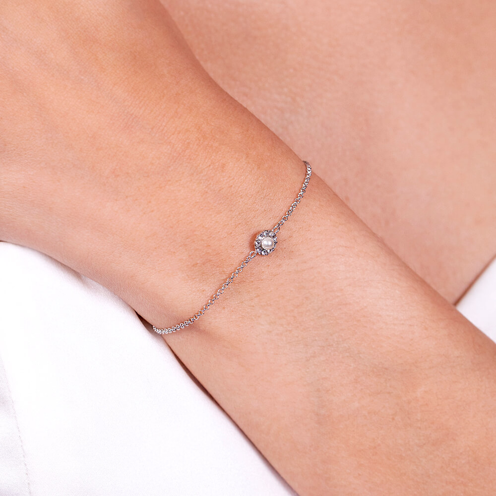 Armband "Petite Miss Sofia Pearl Bracelet Crystal Silver"Lily And Rose - Bild 2