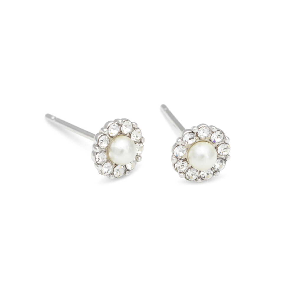 Örhängen"Petite Miss Sofia Pearl Crystal Silver"Lily And Rose