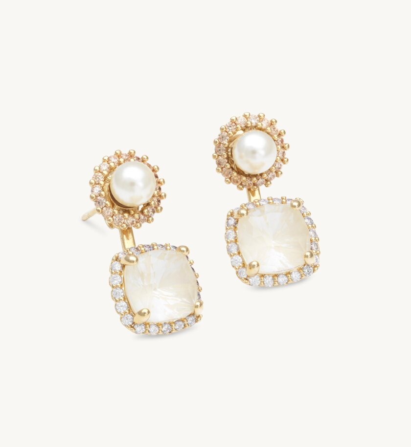 Lily And Rose"Colette Milky Cream"Gold"Earrings