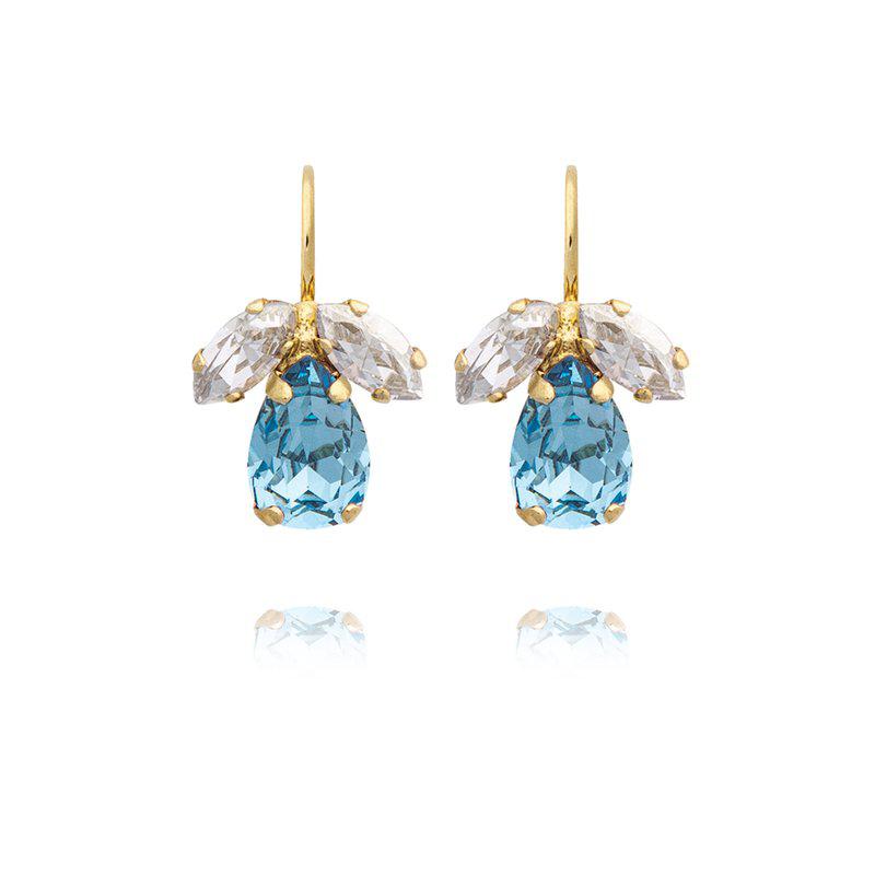 Caroline Svedbom "Petite Timo Gold Auqamarine Blueshade" Örhängen