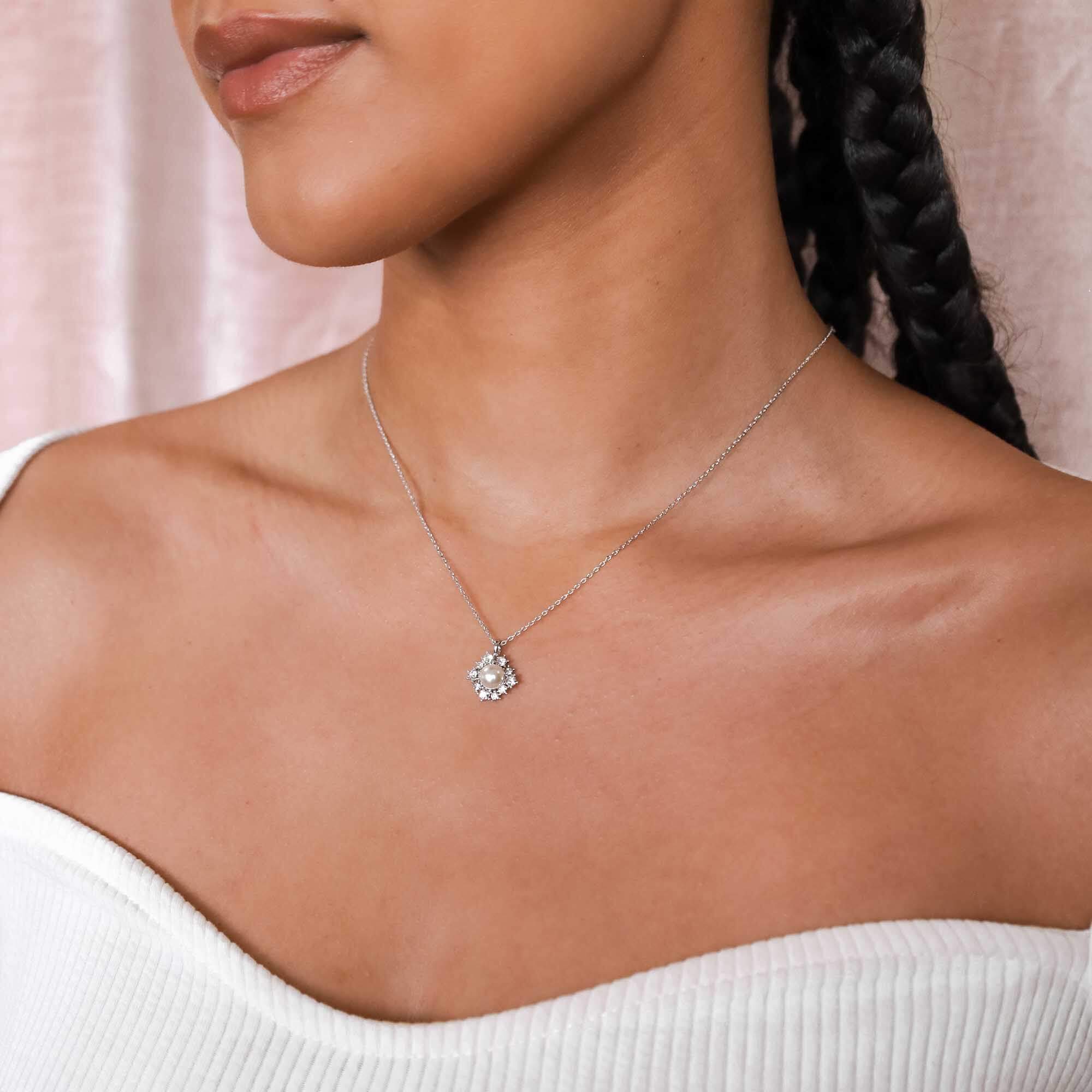 Halsband "Emily Pearl Necklace Ivory" Lily And Rose - Bild 2