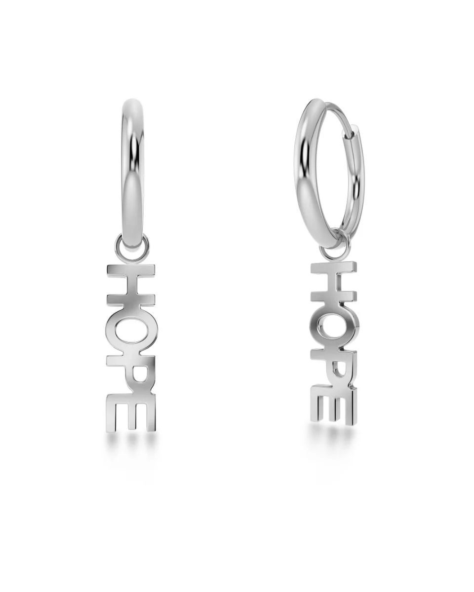 Edblad "Hope Hoops Steel" - Örhängen