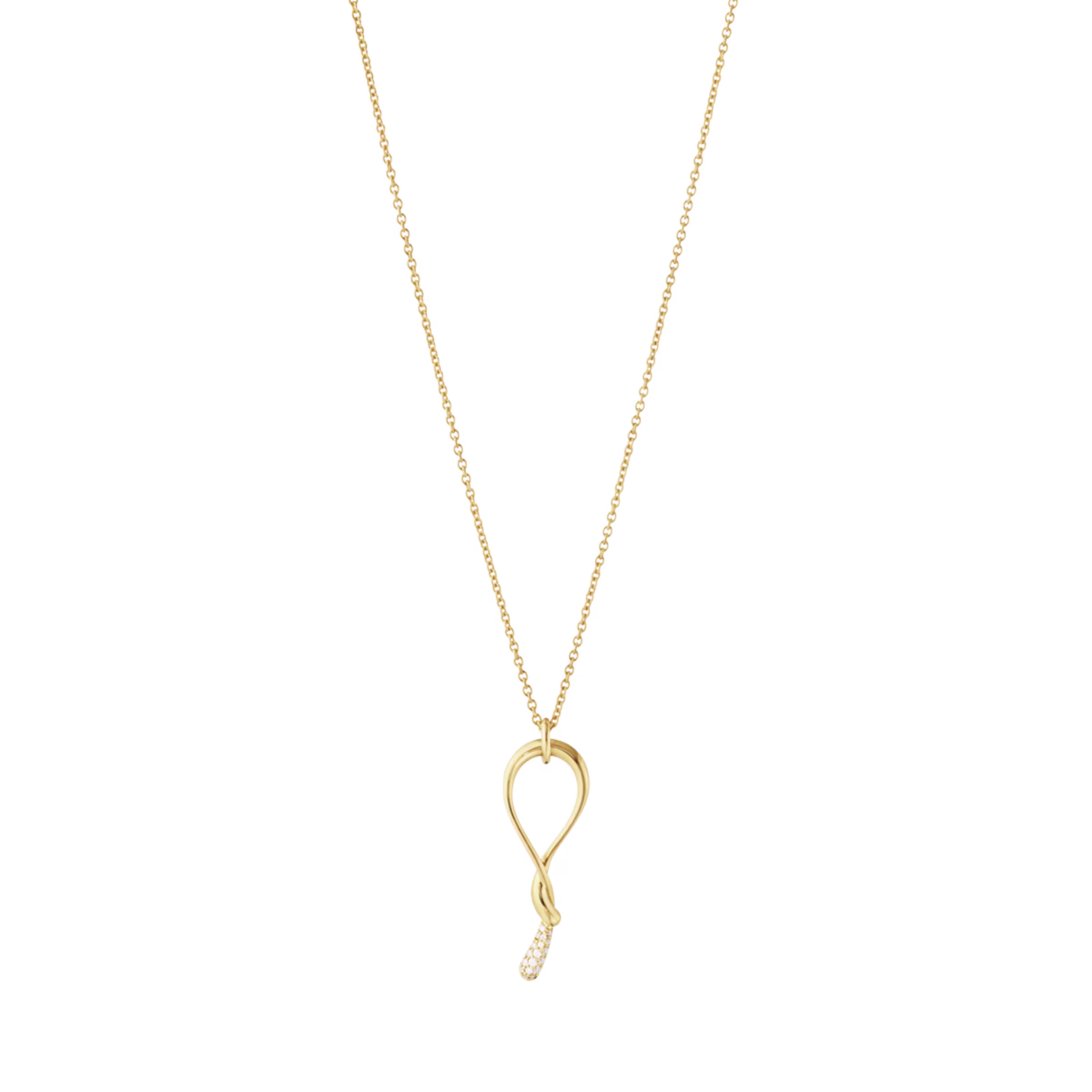 Georg Jensen "Mercy Swirl Pendant Gold 0,04 ct" - Halsband