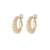 Snö of Sweden "Twist Oval Earring Plain Guld" - Örhängen
