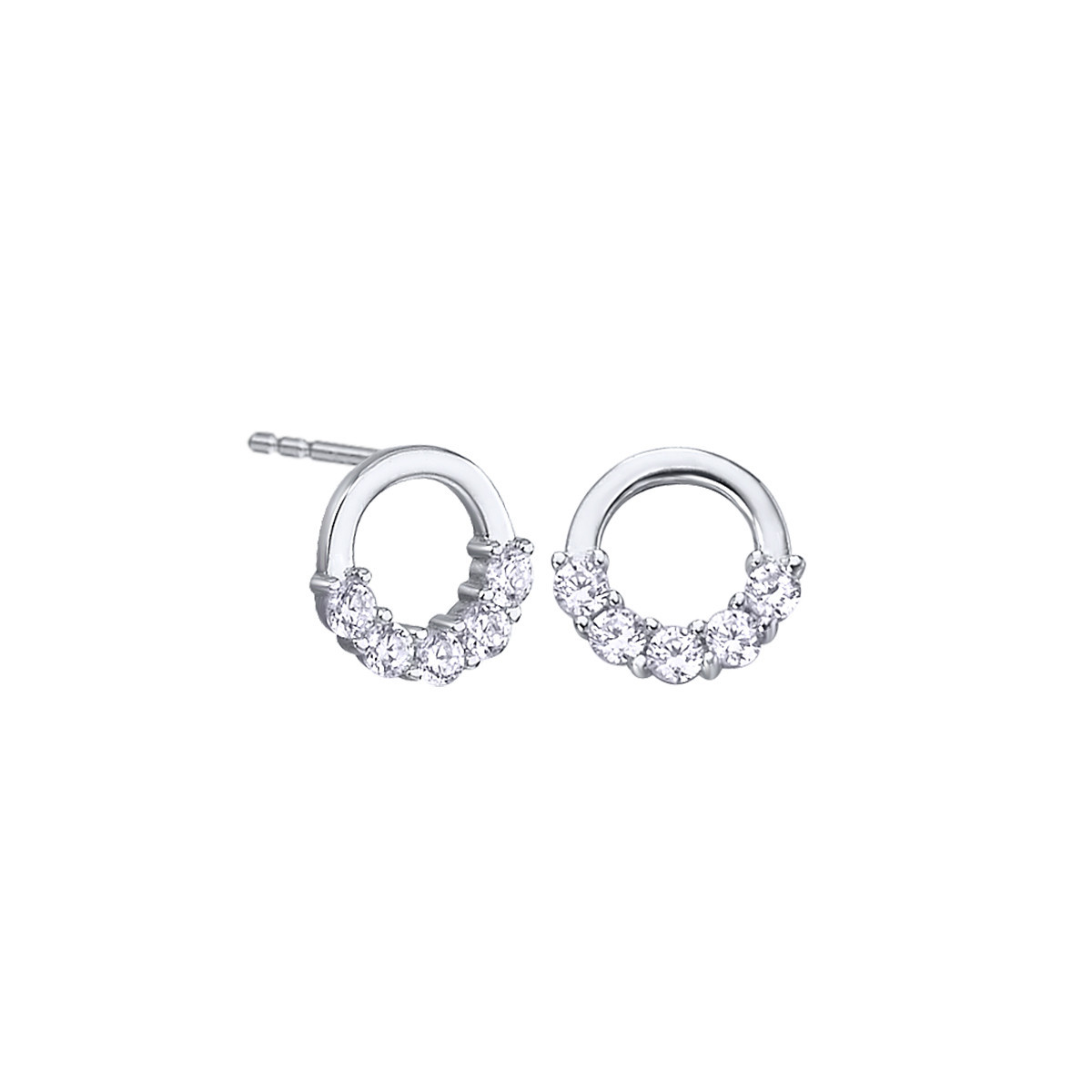 Vidal & Vidal "Sparkling Circle Earring Sterlingsilver" - Örhängen