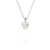 Caroline Svedbom "Heart Necklace Rhodium / Crystal" - Halsband