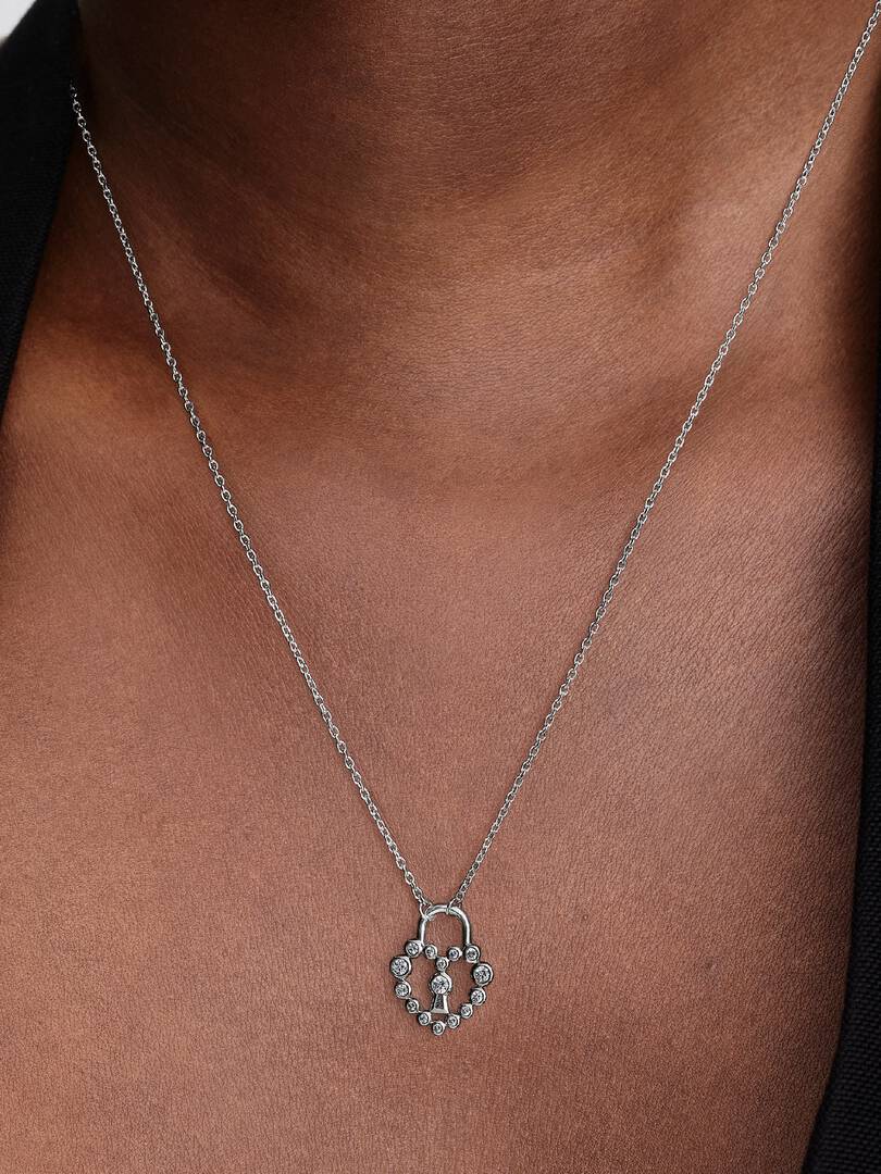 Pandora "Glittrande hänglåshalsband silver" - Halsband - Bild 2