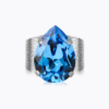 Caroline Svedbom "Mini Drop Ring Rhodium / Recreated Ice Blue" - Ring