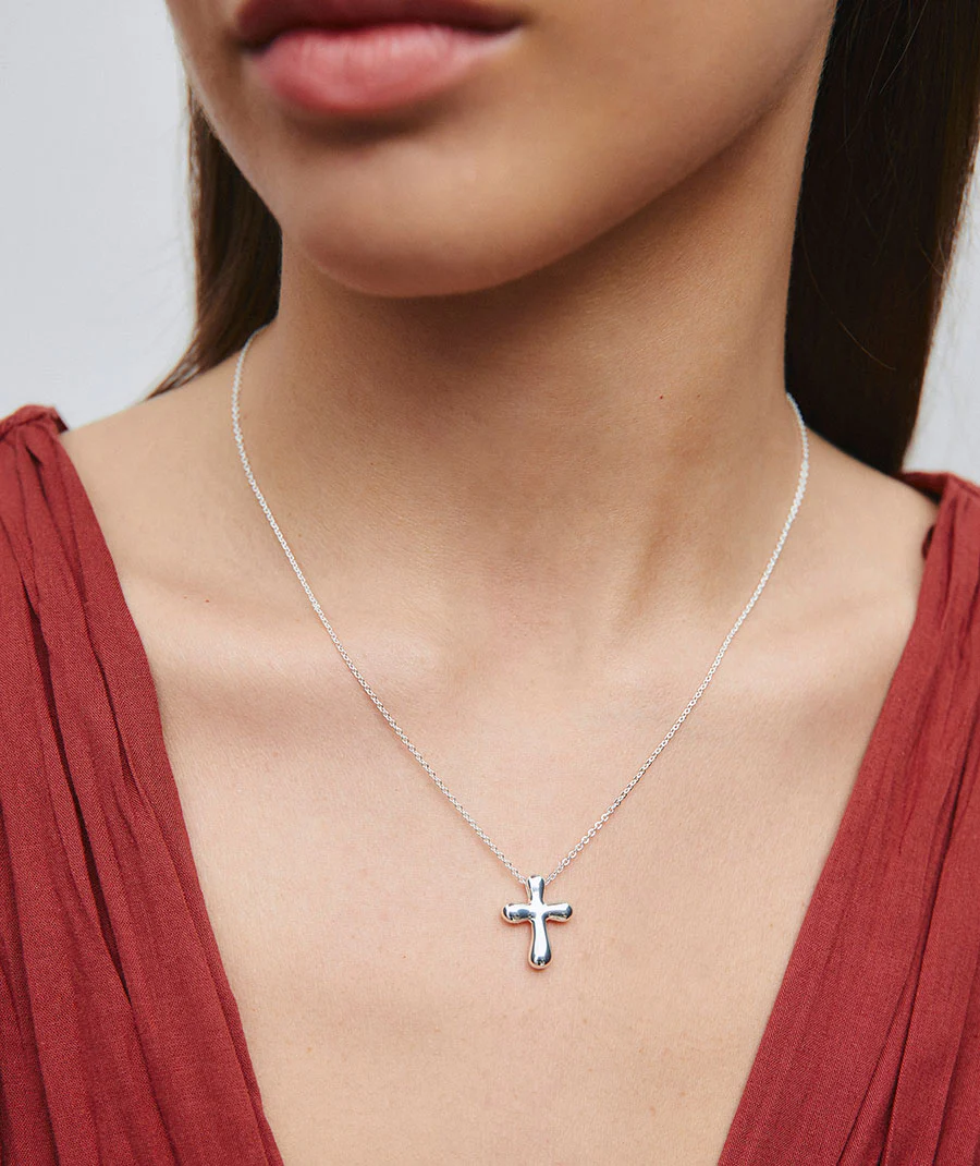 Vidal & Vidal "Cross Drop Necklace Silverplated" - Halsband - Bild 2