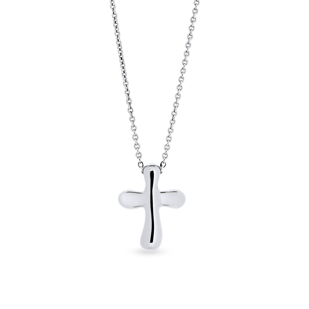 Vidal & Vidal "Cross Drop Necklace Silverplated" - Halsband