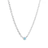 Efva Attling "Micro Blink Necklace -Blue Topaz"- Halsband