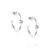 Efva Attling "Micro Blink Hoops -Blue Topaz " - Örhängen