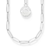 Halsband "Charm-halsband med vit bricka silver" - Thomas Sabo
